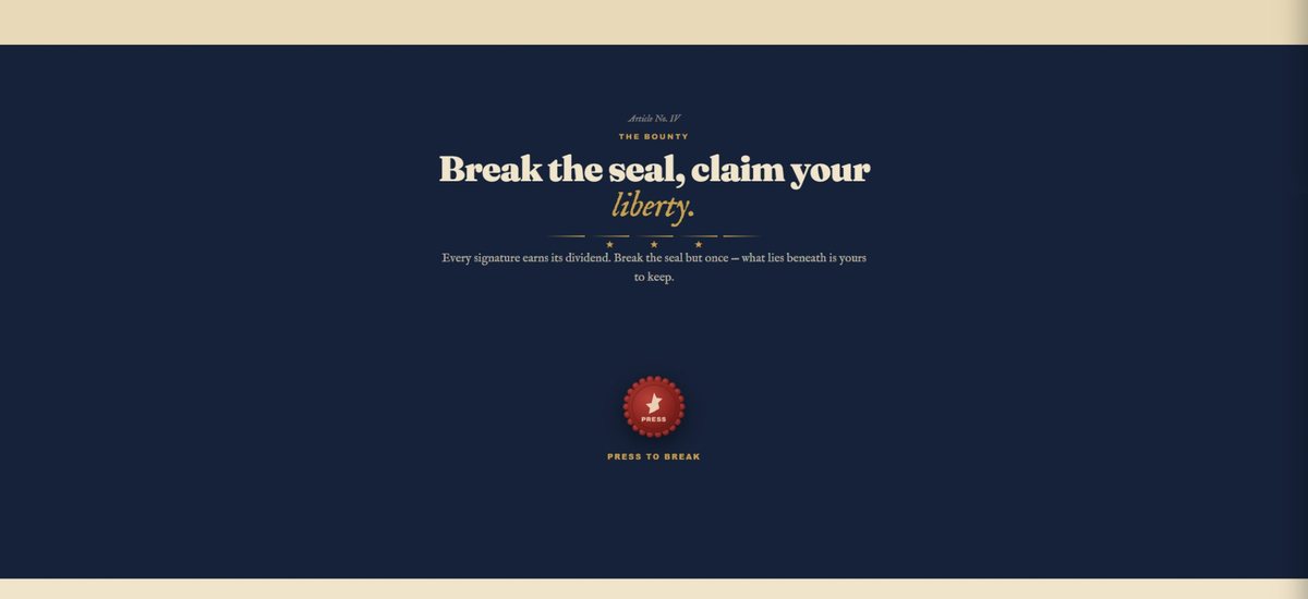 Break the seal section